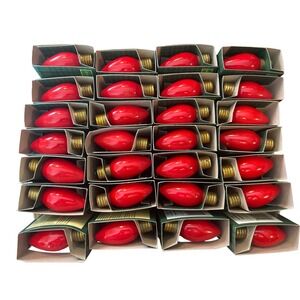 Lot of 112‎ Holiday Time C9 Red Replacement Bulbs 120 Volt 4 Count per pack28pks